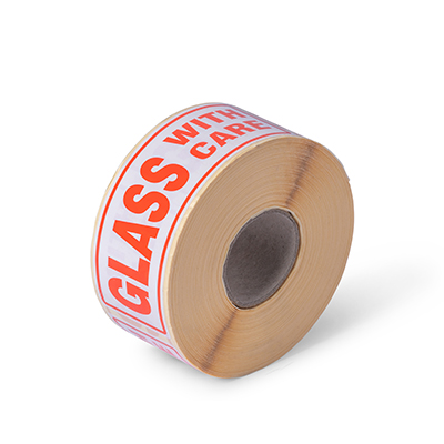 "Glass With Care" Warning Labels